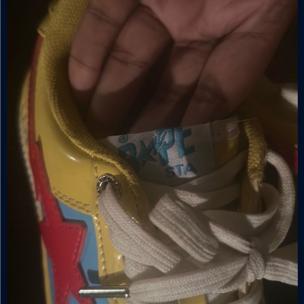 Bape Kids Sneakers in Red, Yellow, and Blue